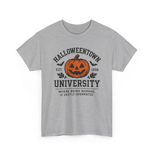 Scary Halloween Town University Unisex Tee | Funny Spooky College Shirt | Vintage Halloween Graphic T-Shirt