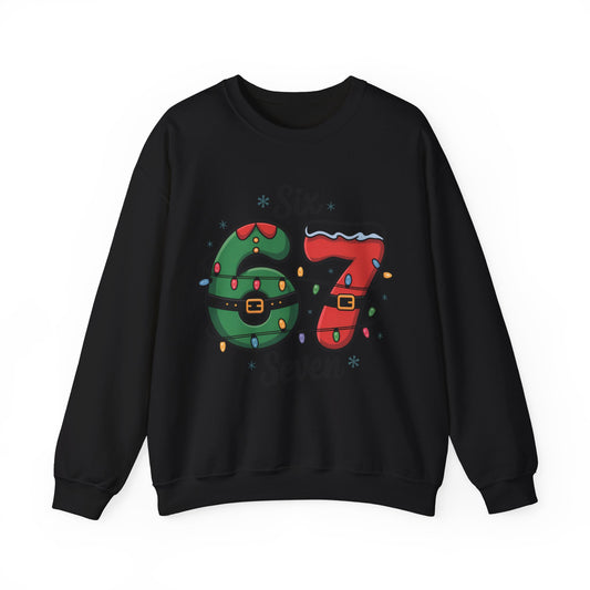 Matching Christmas 6 and 7 Sweatshirts | Cute Holiday Family Outfits | Festive Xmas Couple | Cozy Winter Unisex Sweatshirt