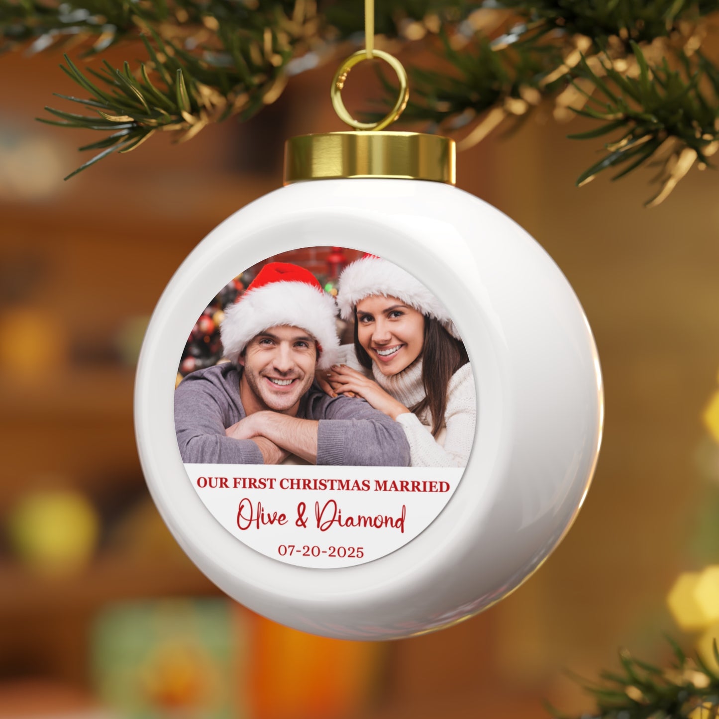Custom Picture Christmas Ornament Ball, Christmas Tree Ornament Decor with Picture