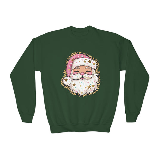 Cute Christmas Santa Sweatshirt | Cozy Holiday Pullover for Kids | Santa Claus Sweater | Festive Xmas Unisex Youth Sweatshirt