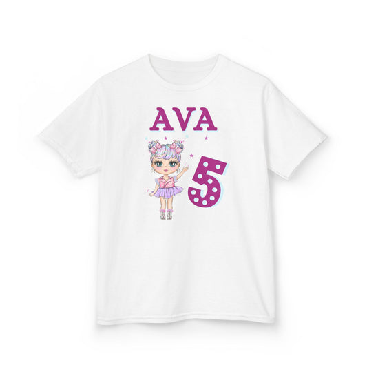 Personalized Doll Birthday T-Shirt for kids, Custom Name Lol Doll Kids, Kids Tee Personalized Doll Birthday T-Shirt Kids Heavy Cotton™ Tee