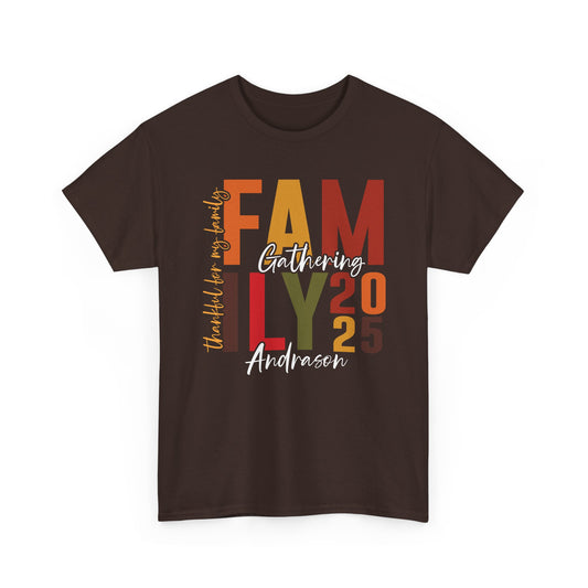 Thanksgiving Family Matching T-Shirt, Personalized Turkey Day Family Matching T-Shirt,  Unisex Tee
