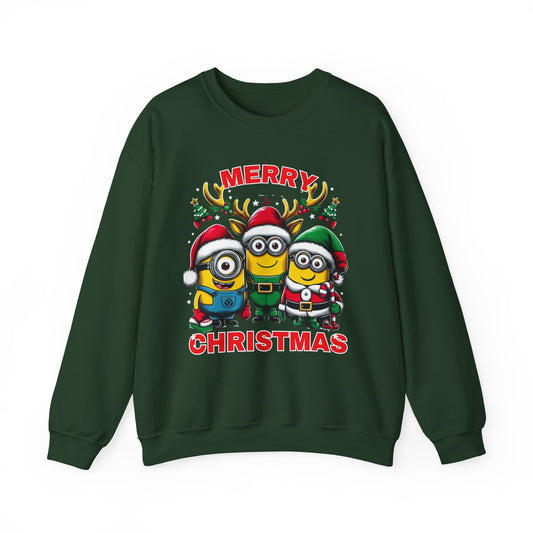 Christmas Minion Holiday Minions Sweatshirt | Cute Xmas Graphic Family Matching