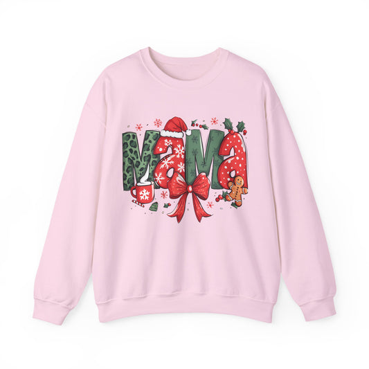 Personalized Christmas Holiday Sweatshirt, Custom Mom Holiday Apparel, Christmas Coffee and Gingerbread Sweatshirt