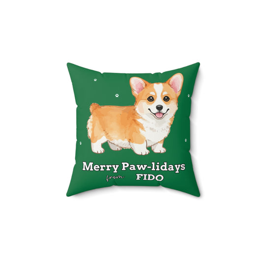 Custom Dog Photo Throw Pillow 🐾 Personalized Pet Portrait Cushion | Unique Dog Lover Gift | Custom Pet Photo Pillow Home Decor Square Poly Canvas Square Pillow